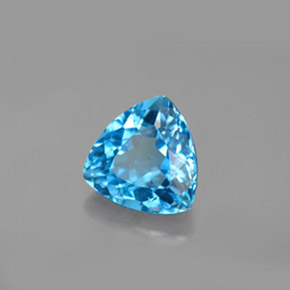 Topaze bleue naturelle trillion, 3,18 ct, VVS-VS
