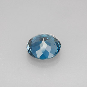Topaze bleue naturelle coupe roude, 2,41 ct, VS