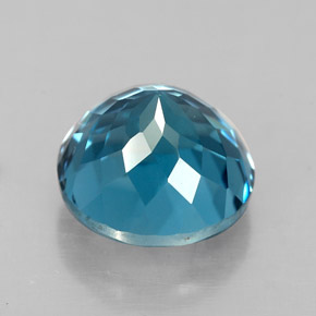 Topaze bleue naturelle coupe roude, 3,10 ct, VVS-VS