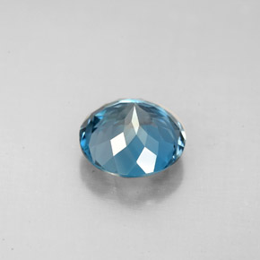 Topaze bleue naturelle coupe roude, 2,52 ct, VVS-VS