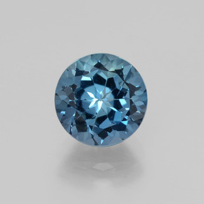 Topaze bleue naturelle coupe roude, 2,65 ct, VVS-VS