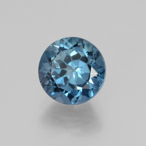 Topaze bleue naturelle coupe roude, 2,65 ct, VVS-VS