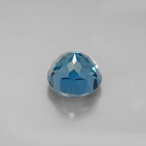 Topaze bleue naturelle coupe roude, 3,07 ct, VVS-VS