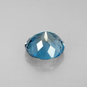 Topaze bleue naturelle coupe roude, 2,46 ct, VS