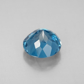 Topaze bleue naturelle coupe roude, 2,72 ct, VS