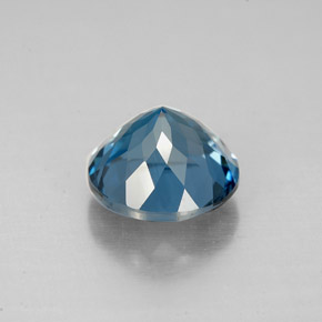 Topaze bleue naturelle coupe roude, 2,69 ct, VS