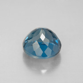 Topaze bleue naturelle coupe roude, 3,17 ct, VS