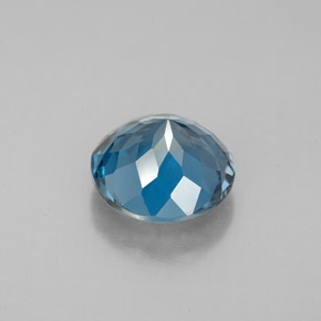 Topaze bleue naturelle coupe roude, 2,45 ct, VS