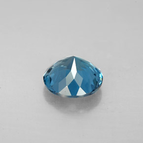 Topaze bleue naturelle coupe roude, 2,25 ct, VS