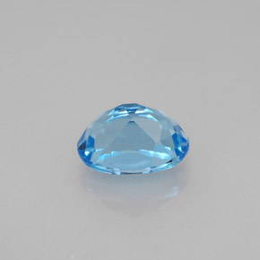 Topaze bleue naturelle coupe ovale, 1,74 ct, VVS-VS