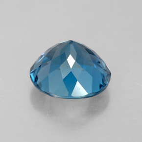 Topaze bleue naturelle coupe roude, 2,52 ct, VS