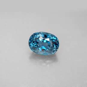 Topaze bleue naturelle coupe ovale, 1,91 ct, VVS-VS