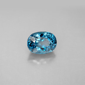Topaze bleue naturelle coupe ovale, 1,91 ct, VVS-VS