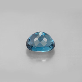 Topaze bleue naturelle coupe ovale, 1,91 ct, VVS-VS
