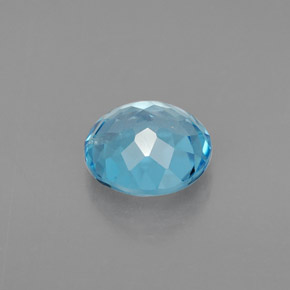Topaze bleue naturelle coupe roude, 1,69 ct, VS