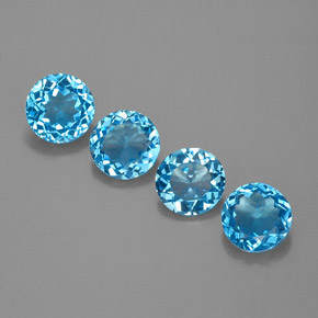 Achetez naturel ct bleue topaze gems, coupe roude, en provenance brésil chez gemselect. en stock, livraison internationale!