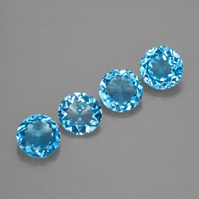 Achetez naturel ct bleue topaze gems, coupe roude, en provenance brésil chez gemselect. en stock, livraison internationale!