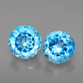 Achetez naturel ct bleue topaze gems, coupe roude, en provenance brésil chez gemselect. en stock, livraison internationale!