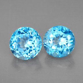 Achetez naturel ct bleue topaze gems, coupe roude, en provenance brésil chez gemselect. en stock, livraison internationale!