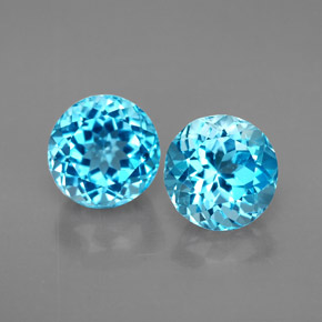 Achetez naturel ct bleue topaze gems, coupe roude, en provenance brésil chez gemselect. en stock, livraison internationale!