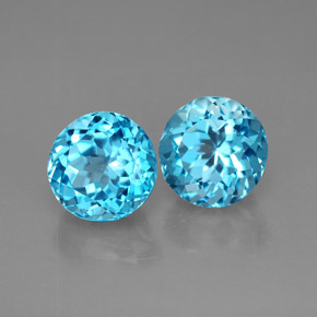 Achetez naturel ct bleue topaze gems, coupe roude, en provenance brésil chez gemselect. en stock, livraison internationale!