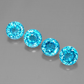 Achetez naturel ct bleu suisse topaze gems, coupe roude, en provenance brésil chez gemselect. en stock, livraison internationale!