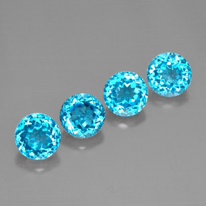 Achetez naturel ct bleu suisse topaze gems, coupe roude, en provenance brésil chez gemselect. en stock, livraison internationale!