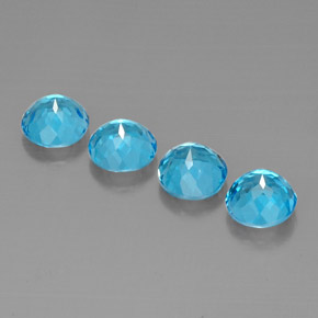 Achetez naturel ct bleu suisse topaze gems, coupe roude, en provenance brésil chez gemselect. en stock, livraison internationale!