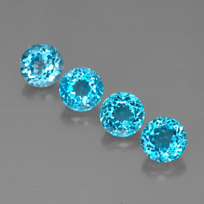 Achetez naturel ct bleue topaze gems, coupe roude, en provenance brésil chez gemselect. en stock, livraison internationale!