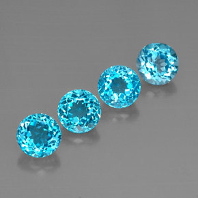 Achetez naturel ct bleue topaze gems, coupe roude, en provenance brésil chez gemselect. en stock, livraison internationale!