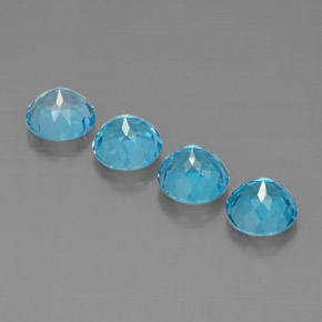 Achetez naturel ct bleue topaze gems, coupe roude, en provenance brésil chez gemselect. en stock, livraison internationale!