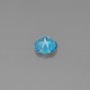Topaze bleue naturelle coupe roude, 1,59 ct, VVS-VS
