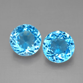 Achetez naturel ct bleue topaze gems, coupe roude, en provenance brésil chez gemselect. en stock, livraison internationale!