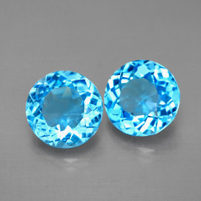 Achetez naturel ct bleue topaze gems, coupe roude, en provenance brésil chez gemselect. en stock, livraison internationale!