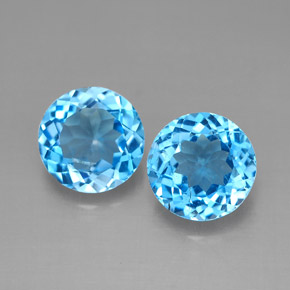 Achetez naturel ct bleue topaze gems, coupe roude, en provenance brésil chez gemselect. en stock, livraison internationale!