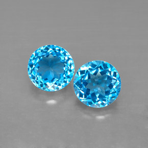Achetez naturel ct bleue topaze gems, coupe roude, en provenance brésil chez gemselect. en stock, livraison internationale!
