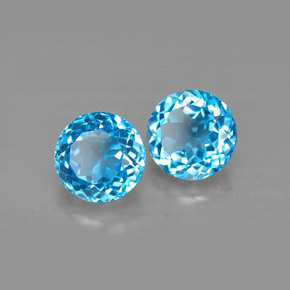 Achetez naturel ct bleue topaze gems, coupe roude, en provenance brésil chez gemselect. en stock, livraison internationale!