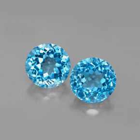 Achetez naturel ct bleue topaze gems, coupe roude, en provenance brésil chez gemselect. en stock, livraison internationale!