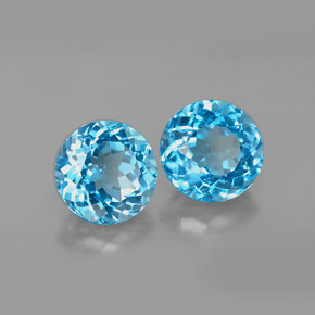 Achetez naturel ct bleue topaze gems, coupe roude, en provenance brésil chez gemselect. en stock, livraison internationale!