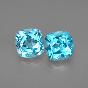 Achetez naturel ct bleue topaze gems, coupe coussin, en provenance brésil chez gemselect. en stock, livraison internationale!