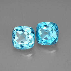 Achetez naturel ct bleue topaze gems, coupe coussin, en provenance brésil chez gemselect. en stock, livraison internationale!