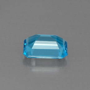 Topaze bleue naturelle taille émeraude, 1,70 ct, VVS-VS