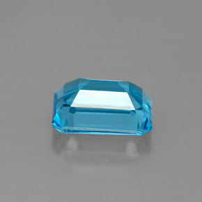 Topaze bleue naturelle taille émeraude, 1,92 ct, VVS-VS