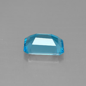 Topaze bleue naturelle taille émeraude, 1,49 ct, VVS-VS