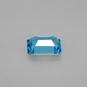 Topaze bleue naturelle taille émeraude, 1,80 ct, VVS