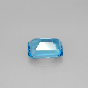Topaze bleue naturelle taille émeraude, 1,92 ct, VVS-VS
