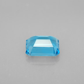 Topaze bleue naturelle taille émeraude, 2,15 ct, VVS-VS