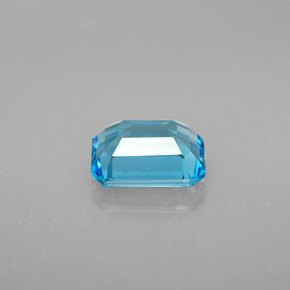Topaze bleue naturelle taille émeraude, 1,92 ct, VVS-VS
