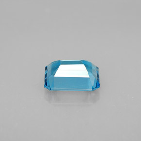 Topaze bleue naturelle taille émeraude, 1,99 ct, VVS-VS