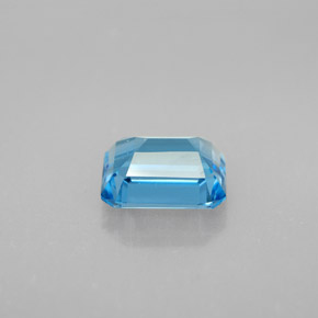 Topaze bleue naturelle taille émeraude, 2,04 ct, VVS-VS